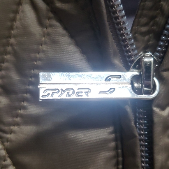 Spyder Quilted Full Zip Hooded Jacket Sz8 - Picture 6 of 10